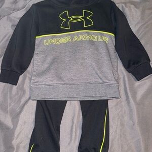 Under Armour Black Hoodie with Neon Accents